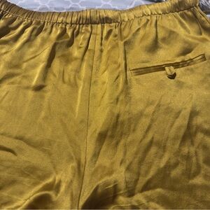 Vince Mustard Satin Trousers
